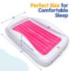 Picture of Sleepah Inflatable Toddler Travel Bed Portable Kids Air Mattress Set w Safety Rail Guards for Kids & Toddlers - Includes Pump, Carry Case, Pillow & More - Perfect Transitional Cot Coral