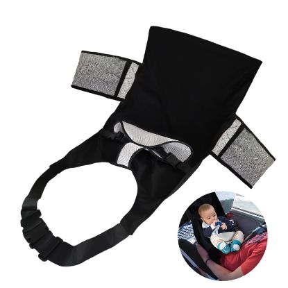 Picture of VANDOULUM Baby Airplane Bed, Travel Essentials for Flying, Toddler Airplane Seat Extender, Plane Portable High Chair Harness Seat for Little Baby (16 * 28inch)