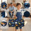 Picture of david's kids Toddler Nap Mat with Removable Pillow and Minky Fleece Blanket, Ultra Soft Slumber Bags for Boys, Perfect for Preschool, Daycare, Kids Sleeping Bags with Rollup Design, 50"x20", Dinosaur