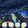 Picture of david's kids Toddler Nap Mat with Removable Pillow and Minky Fleece Blanket, Ultra Soft Slumber Bags for Boys, Perfect for Preschool, Daycare, Kids Sleeping Bags with Rollup Design, 50"x20", Dinosaur