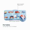 Picture of Wake In Cloud - Toddler Nap Mat with Pillow and Minky Fleece Blanket, for Kids Boys Girls in Daycare Preschool Kindergarten, Roll Up Sleeping Bag, Car Airplane Blue, Standard Size