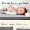 Picture of Mallify Ultra Soft 1.3" Thick Baby Play Mat for Floor, Large Velvet 50"x50" Playpen Mat, Baby-Safe & Non-Slip Tummy Time Mat, Crawling Mat for Babies, Toddlers, Infants, Kids, Easy Care,Gray