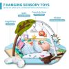 Picture of Baby Gym Play Mat, 8-in-1 Tummy Time Mat & Ball Pit with 6 Toys, Washable Baby Activity Play Mat for Visual, Hearing, Sensory, Motor Development, Baby Toys Gift for Toddler Infant 0-3-6-9-12 Month