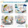 Picture of Baby Gym Play Mat, 8-in-1 Tummy Time Mat & Ball Pit with 6 Toys, Washable Baby Activity Play Mat for Visual, Hearing, Sensory, Motor Development, Baby Toys Gift for Toddler Infant 0-3-6-9-12 Month