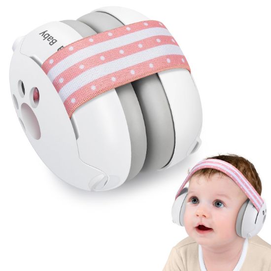 Picture of Laudexua Baby Ear Protection, Noise Cancelling Headphones for Babies and Toddlers Up to 36 Months, Comfortable Infant Ear Muffs for Effectively Hearing Protection and Help Sleep (Pink)