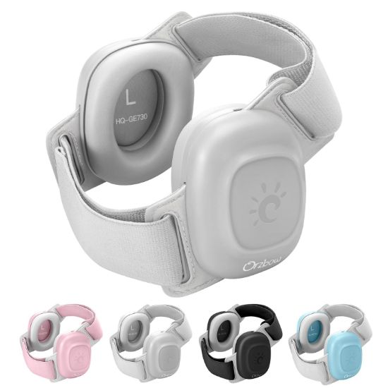 Picture of Orzbow Baby Headphones for Noise, Baby Ear Muffs Noise Protection for Newborn Toddler 3-48 Months - CE & ANSI Certified, Adjustable Infant Ear Protection for Travel Sleep, 25dB Sound Reduction, Gray