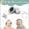 Picture of BOENFU Baby Ear Muffs Noise Protection Noise Cancelling Headphones with Adjustable Headband, Ear Protection for Babies 0-36 Months, Travel Essentials for Airplane/Sleeping/Outdoor, White