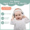 Picture of BOENFU Baby Ear Muffs Noise Protection Noise Cancelling Headphones with Adjustable Headband, Ear Protection for Babies 0-36 Months, Travel Essentials for Airplane/Sleeping/Outdoor, White