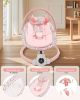 Picture of Baby Swing for Infants, Electric Baby Swing with Bluetooth, Portable Infant Swing with 5 Speeds, 10 Lullabies, 5-Point Harness & Remote Control, for Newborns Infants Indoor Outdoor Use (Pink)