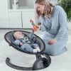 Picture of BabyBond Baby Swings for Infants, Bluetooth Infant Swing with Music Speaker, 3 Seat Positions, 5 Point Harness Belt, 5 Speeds and Remote Control - Portable Baby Swing for Indoor and Outdoor (Black)