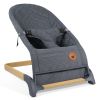 Picture of ANGELBLISS Baby Bouncer, Portable Bouncer Seat for Babies, Infants Bouncy Seat with Wood Grain Base, Natural Vibrations (Grey)