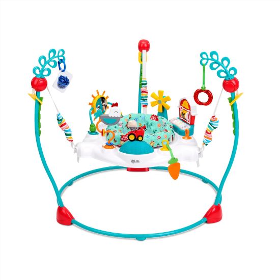 Picture of Baby Einstein Farm Explorers Jump & Learn Barnyard 2-in-1 Baby Jumper Activity Center with Interactive Toys, Music, Lights, & Sounds, Ages 6-12 Months