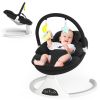 Picture of Electric Baby Swing with Remote Control - 5 Natural Motion Speeds, Detachable Seat Pad | Portable Infant Swing for Indoor/Outdoor Use (0-6M, 20lbs) (Black)