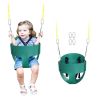 Picture of High Back Full Bucket Toddler Swing Seat with 3- Point Adjustable Safety Harness, 66 inch Detachable Chain,Suitable for Babies Aged 6-24 MonthsBaby Swing for Swingset (Green)