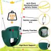 Picture of High Back Full Bucket Toddler Swing Seat with 3- Point Adjustable Safety Harness, 66 inch Detachable Chain,Suitable for Babies Aged 6-24 MonthsBaby Swing for Swingset (Green)