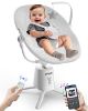 Picture of Zoicay Baby Swing,Baby Swings for Infants with 3 Modes & 5 Speeds, BT Enabled App & Remote Control, Electric Swing - 6 Lullabies and 3 Timer Setting, 2 Seat Positions and 5-Point Harness Swing (White)
