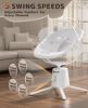 Picture of Zoicay Baby Swing,Baby Swings for Infants with 3 Modes & 5 Speeds, BT Enabled App & Remote Control, Electric Swing - 6 Lullabies and 3 Timer Setting, 2 Seat Positions and 5-Point Harness Swing (White)