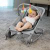 Picture of Summer Infant 2-in-1 Bouncer & Rocker Duo (Light Gray Tweed) Convenient and Portable Rocker and Bouncer for Babies Includes Soft Toys and Soothing Vibrations