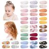 Picture of 40 PCS Cute Toddler Snap Hair Clips with Flower Patterns - 1.5" Mini Hair Barrettes and Accessories for Baby Girls, Infants, Toddlers