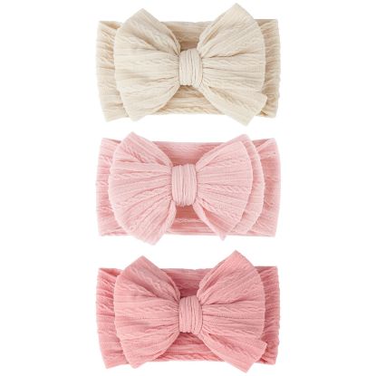 Picture of AQOKKA Baby Bows Headbands Nylon Baby Girl Headbands Soft Handmade Hairbands Toddler Hair Accessories for Girls Baby Newborn Infant Kids