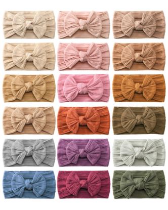 Picture of jollybows 18pcs Baby Nylon Headbands Hair Bow Elastics Hairbands Hair Accessories for Baby Girls Newborn Infant Toddlers Kid