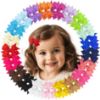 Picture of Hair Clips for Girls - 42PCS Fully Lined Hair Bows, Alligator Clips in 21 Color Pairs for Toddlers, Kids, and Teens