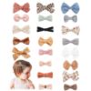 Picture of Jesries 21 Pack Baby Girls Hair Clips Bows Fully Lined Non Slip Barrettes for Fine Handmade Hair Accessories for Newborn Infant Toddler Kids