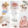 Picture of Jesries 21 Pack Baby Girls Hair Clips Bows Fully Lined Non Slip Barrettes for Fine Handmade Hair Accessories for Newborn Infant Toddler Kids