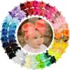 Picture of WillingTee Headbands 6 Inch 30 Colors Boutique Grosgrain Ribbon Hair Bows Big Baby Girls Bows Headbands for Baby Girls Infants Toddler Kids Teens and Children