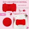 Picture of LemonSpace Handmade Red Baby Girls Bows Soft Stretchy Nylon Hair Bands Hair Accessories Baby headbands with Bows for Newborn Baby Girls Infant Toddlers Kids(Red)
