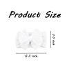 Picture of chiduerm 3 Pcs Baby Bows Headbands Soft Nylon Hairbands Super Elastic Headband Hair Accessories For Baby Girls Infant Toddler Essentials (Black Beige White, Mid)