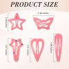 Picture of obeoby 82 Pcs 5 Styles Colorful Hair Clips for Girls, Metal Snap Hair Clips Cute Pattern Barrettes for Kids Baby Toddlers Accessories Birthday Gifts Easter Basket Stuffers