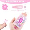 Picture of Toddler Hair Clips, Funtopia 80 Pcs (1.2 Inch, 3cm) Cute Mini Snap Hair Clips for Baby Girls Kids, Colorful Small Snap Barrettes Metal Barrette for Fine Hair