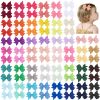 Picture of 80PCS 2 Inch Baby Hair Bows Clips for Girls Grosgrain Ribbon Fully Lined Infant Hair Clips Accessories for Baby Girls Newborns Toddler in Pairs