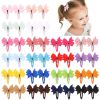 Picture of 40PCS Snap Baby Hair Bows Clips for Girls Grosgrain Ribbon Fully Wapped 2 Inch Infant Hair Barrettes Accessories for Baby Girls Newborns Toddler