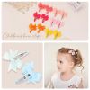 Picture of 40PCS Snap Baby Hair Bows Clips for Girls Grosgrain Ribbon Fully Wapped 2 Inch Infant Hair Barrettes Accessories for Baby Girls Newborns Toddler