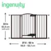 Picture of Ingenuity Easy Open Baby Gate & Dog Gate, Hands-Free Open Patent-Pending Foot Pedal, 27.5"-52" Wide, 28" Tall, Hardware or Pressure Mounted, Install in Doorway, Bottom of Stairs, or Wall - Espresso