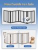 Picture of BFNN Free Standing Dog Gate, 16.5" Short Pet Gate for Stairs and Doorways, Up to 48" Wide Foldable Puppy Fence, Indoor & Outdoor Use, No Drilling and No Assembly, for Small & Toy Dogs, Black