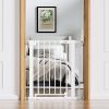 Picture of Babelio Baby Gate for Doorways and Stairs, 26-31" Pet Gate with Wide Walk Thru Door and Lock Indicator, No Drill Pressure Mounted Safety Gate with Double Lock and Self-Closing, White