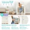 Picture of Regalo 2-in-1 Extra Tall Easy Swing Stairway and Hallway Walk Through Baby Gate, White, 24" - 40.5" Wide