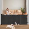 Picture of Pawtners Retractable Baby Gates Extra Wide, 41" Tall Extends up to 71" Wide, Dog Gate Indoor for Stairs, Pet Gate with Support Rods for Doorways Hallways Indoor & Outdoor-Black