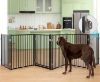Picture of No Pawblems Free Standing Dog Gate with Door, 30'' Tall Foldable Dog Fence for Indoor & Outdoor, Up to 156 Inch Extra Wide Christmas Tree Fences for Dogs, Toddler(Black, 6 Panels)