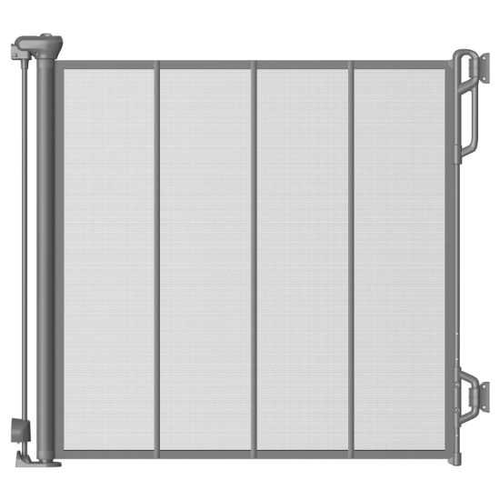 Picture of SPACEANY Reinforced Retractable Baby Gate, Mesh Dog Gate, Child Safety Gate for Doorways, Stairs, Hallways, Indoor/Outdoor, Wide Openings -33.5" Tall, Width up to 55" Gray