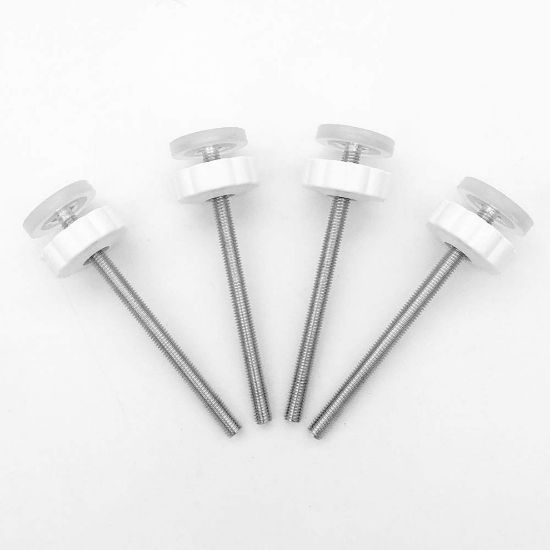 Picture of Vmaisi 8MM Pressure Gates Threaded Spindle Rods, Baby Gates Accessory Screw Bolts Kit Fit for All Pressure Mounted Walk Thru Gates 4 Pack