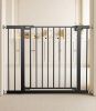 Picture of 29.5-40.5" Baby Gate for Stairs, Dog Gate for Doorways, Walk Thru Auto Close Metal Baby Safety Gate for The House, Stairs and Doorways, Child Gate Pressure Mounted, Pet Gate for Dog Indoor - Black
