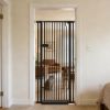 Picture of Lumizone Extra Tall Cat Gate 61.02" High Pressure Mounted Extra Wide 2025 New (17 Sizes) 1.37" Gap No Drilling Auto-Close One-Handed Operation Tall Pet Gate for Dogs(Black, 61.02" H x 29.92"-34.24" W)