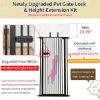 Picture of Lumizone Extra Tall Cat Gate 61.02" High Pressure Mounted Extra Wide 2025 New (17 Sizes) 1.37" Gap No Drilling Auto-Close One-Handed Operation Tall Pet Gate for Dogs(Black, 61.02" H x 29.92"-34.24" W)