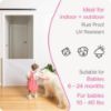Picture of Retractable Baby Gate Perma Child Safety 33" Tall x 55 Wide, Mesh, for Stairs, Doorways, Dogs, Pets, Indoor, Outdoor, One-Handed Operation, Locking, Easy Install, Hardware Mount, White