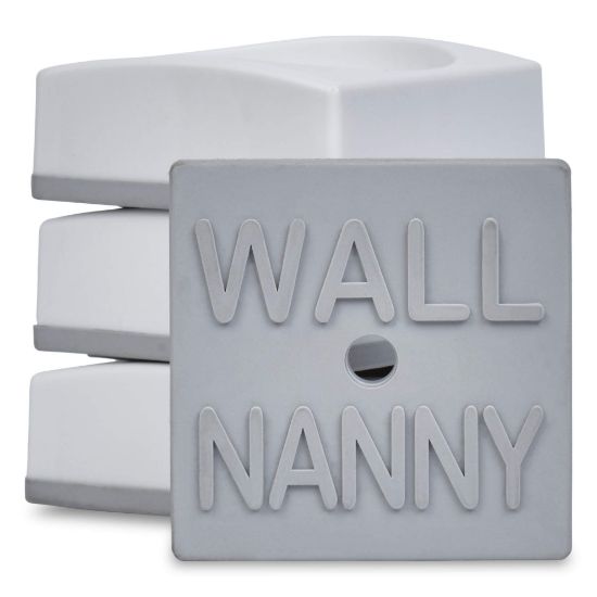 Picture of Wall Nanny Mini - Smallest Baby Gate Wall Protector (Made in USA) Protect Walls & Doorways from Pet Gates & Dog Gate Spindles - Child Pressure Mounted Baby Gate for Stairs Wall Cup (White) 4 Pack