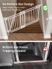 Picture of Grownsy Baby Gate for Stairs- No Bottom Bar, 29.8 to 43.5 for Child and Pet, Dog Gate with Auto-Close & One-Hand Operation, Hardware-Mounted (Drill Needed) Installation for Doorways and Indoor Use
